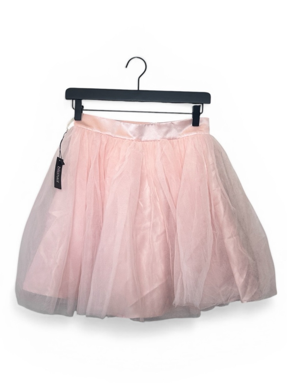 Light Pink Tulle Circle Skirt with Satin Waistband